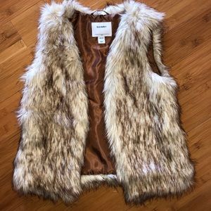 Girls Old Navy Faux Fur Vest Size Large